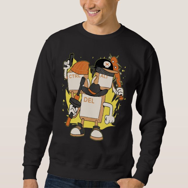 Sweatshirt Programmeur informatique Contrôle Alt Supprimer Pc (Devant)