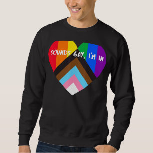 Sweatshirt Progrès Fierté Coeur Drapeau Sonne Gay Im En 2