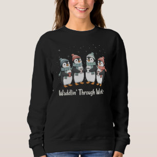 Sweatshirt Promenade hivernale – Amis pingouins