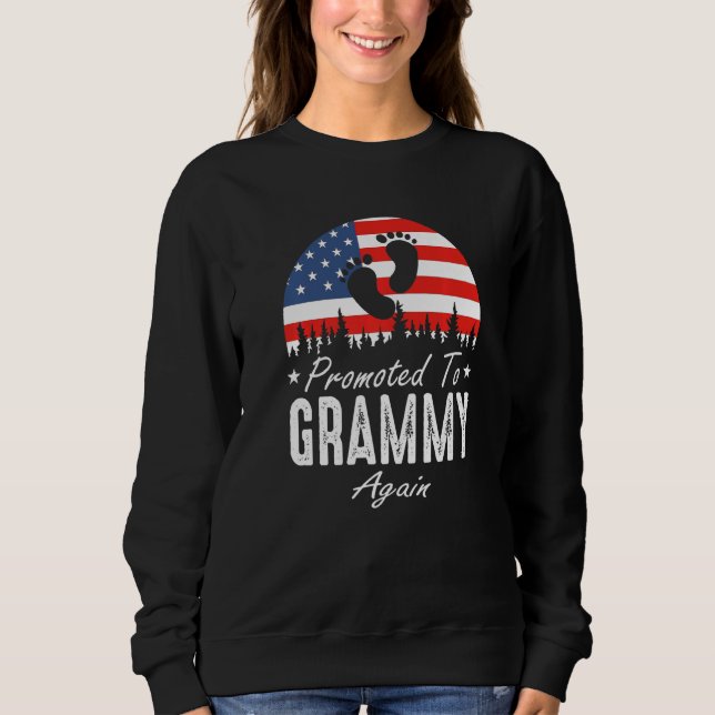 Sweatshirt Promoted To Grammy Again 2024 US Flag Father's Day (Devant)