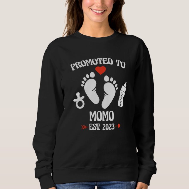 Sweatshirt Promoted To Momo 2023 First Time New Grandma Pregn (Devant)