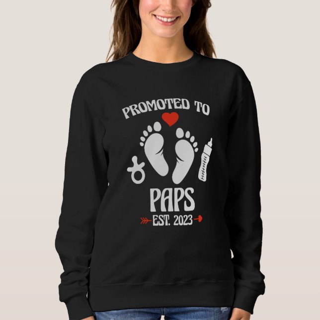 Sweatshirt Promoted To Paps 2023 First Time New Grandpa Pregn (Devant)