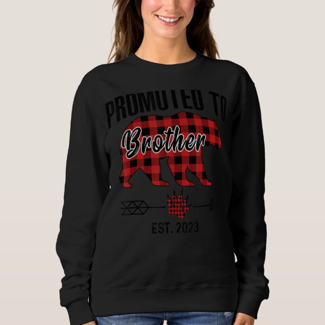 Sweatshirt Promu À Brother 2023 Pajama Rouge Plaid Buffalo (Devant)