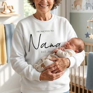 Sweatshirt Promu Au Script De Conception De Famille Cozy Nana