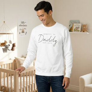Sweatshirt Promu au statut de Papa Conception de famille cosy