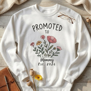 Sweatshirt Promu au style de l'année de Maman Florale