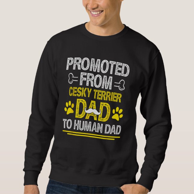 Sweatshirt Promu de Cesky Terrier Papa Funny Tchèque Terrie (Devant)