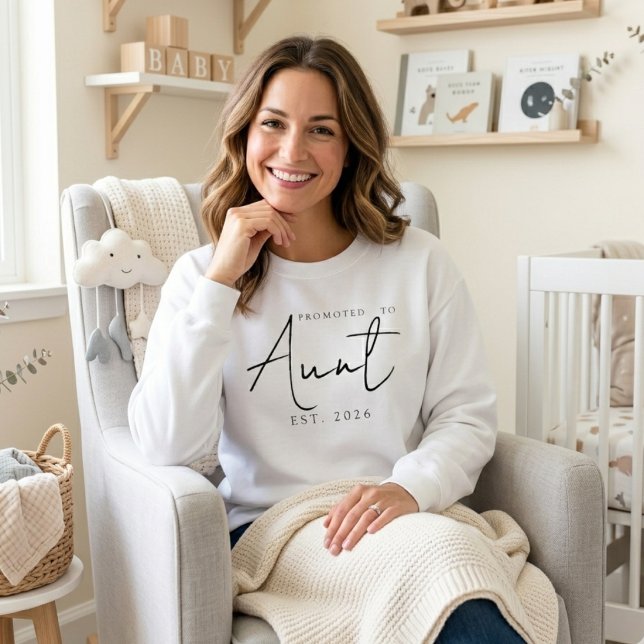 Sweatshirt Promu Tante Cozy Année EST Script (Créateur téléchargé)