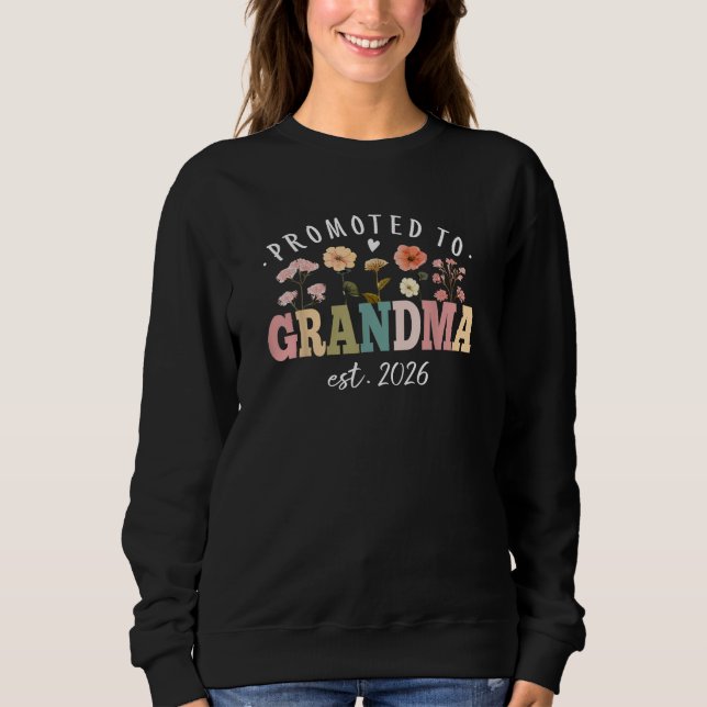 Sweatshirt Promue grand-mère en 2026 Floral Future Grand-mère (Devant)