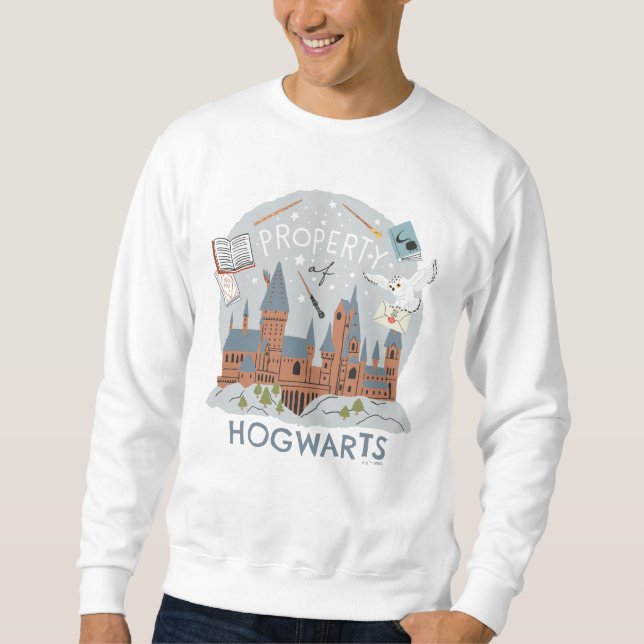 Sweatshirt Property of Hogwarts Cartoon Graphic (Devant)