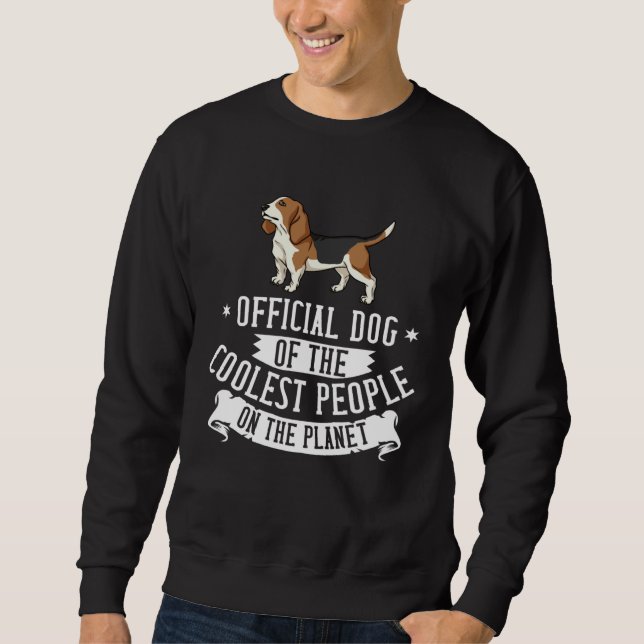 Sweatshirt Propriétaire 1 de chiots de Basset Hound (Devant)