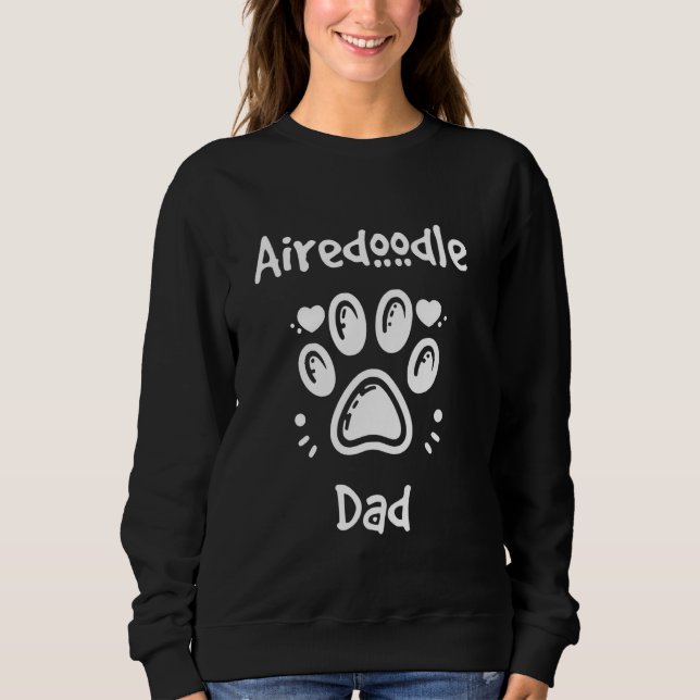 Sweatshirt Propriétaire de chien Airedoodle Papa mélange de c (Devant)