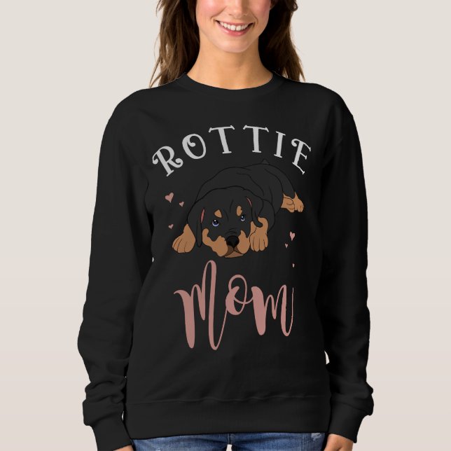 Sweatshirt Propriétaire de chien Femmes Rottie Maman Animaux  (Devant)