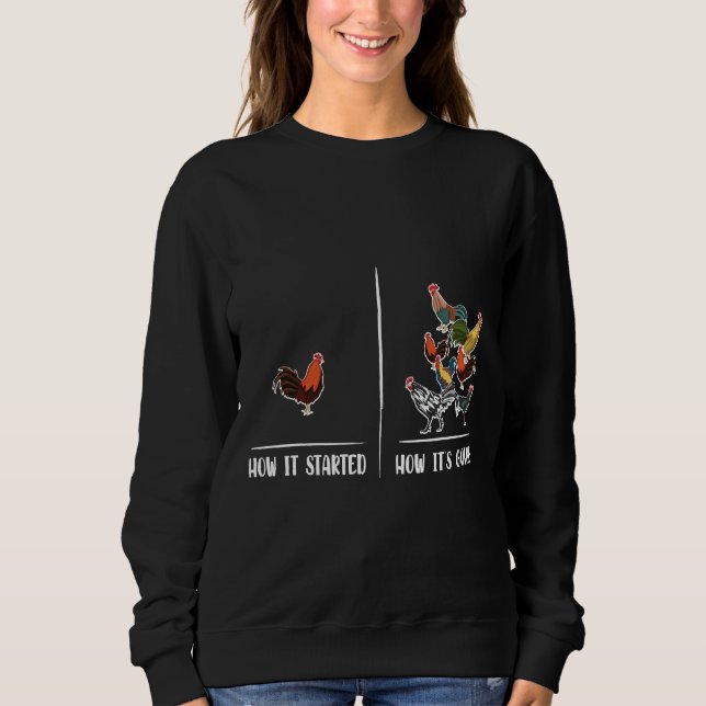 Sweatshirt Propriétaire de poulet H (Devant)