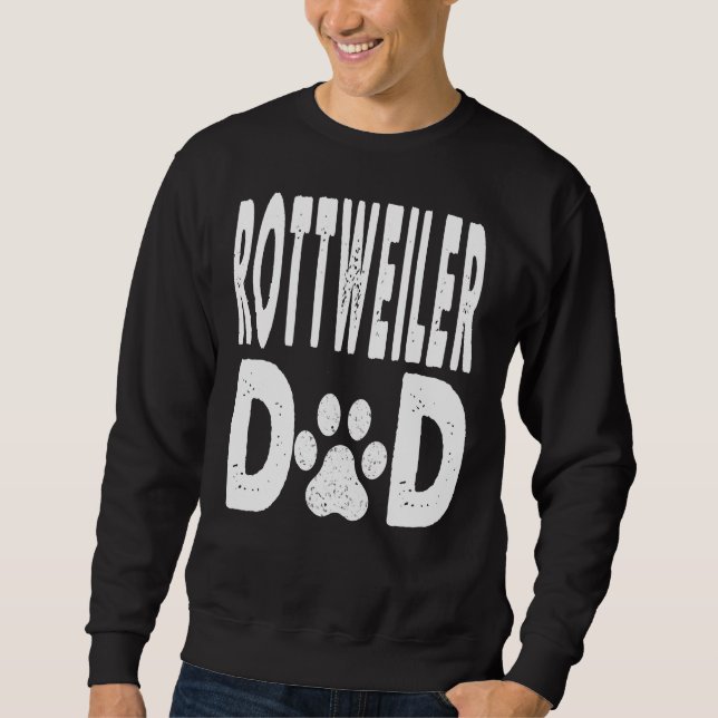 Sweatshirt Propriétaire du chien de papa Rottweiler (Devant)