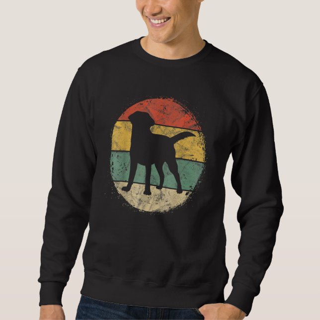 Sweatshirt Propriétaire du Labrador rétro circulaire Golden B (Devant)
