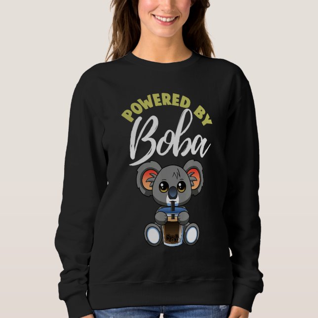 Sweatshirt Propulsé Par Boba Koala Femmes Boba Tea (Devant)