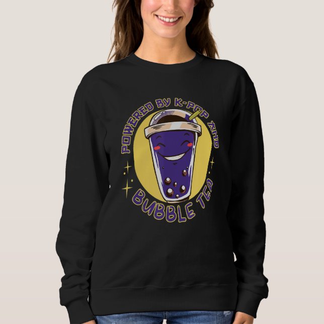 Sweatshirt Propulsé Par K Pop Et Bubble Tea Boba Tea Kpop 1 (Devant)