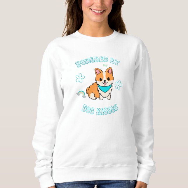 Sweatshirt Propulsé Par Les Baisers De Chien (Devant)