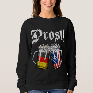 Sweatshirt Prost Bière Allemande Drapeau Américain Oktoberfes