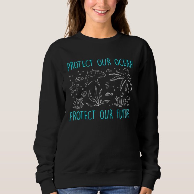 Sweatshirt Protection de l'environnement Protégeons l'environ (Devant)