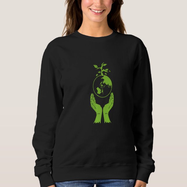 Sweatshirt Protection de l'environnement Terre verte (Devant)