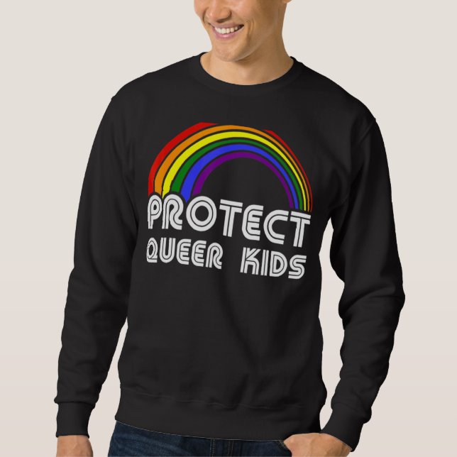 Sweatshirt Protéger les enfants queer Lgbt Sensibilisation Ga (Devant)