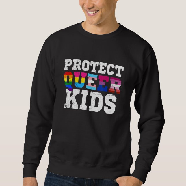Sweatshirt Protéger les enfants queer Lgbt Sensibilisation Ga (Devant)
