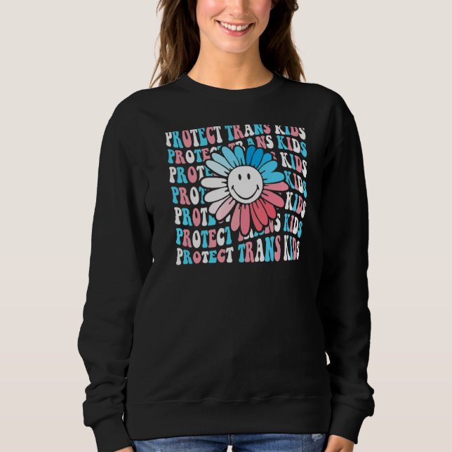 Sweatshirt Protéger les enfants trans Fleur de marguerite Sou (Devant)