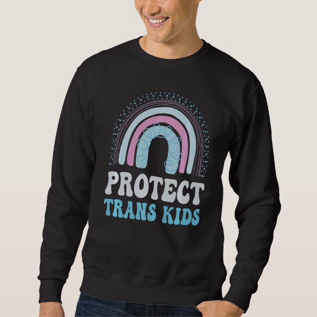 Sweatshirt Protéger les enfants transgenres Drapeau Lgbt Prid (Devant)