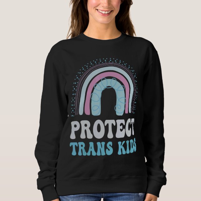 Sweatshirt Protéger les enfants transgenres Drapeau Lgbt Prid (Devant)