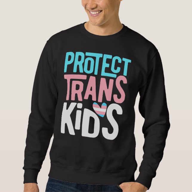 Sweatshirt Protéger Les Enfants Transgenres Lgbt Pride Hommes (Devant)