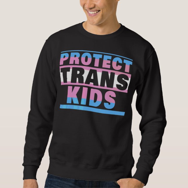 Sweatshirt Protéger les enfants transgenres Lgbt Trans Pride  (Devant)