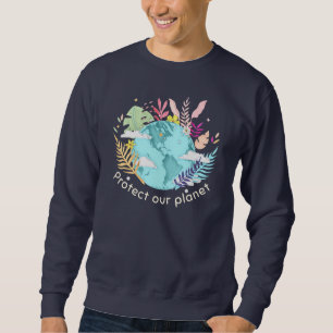 Sweatshirt Protéger notre planète - Jour des terres (texture