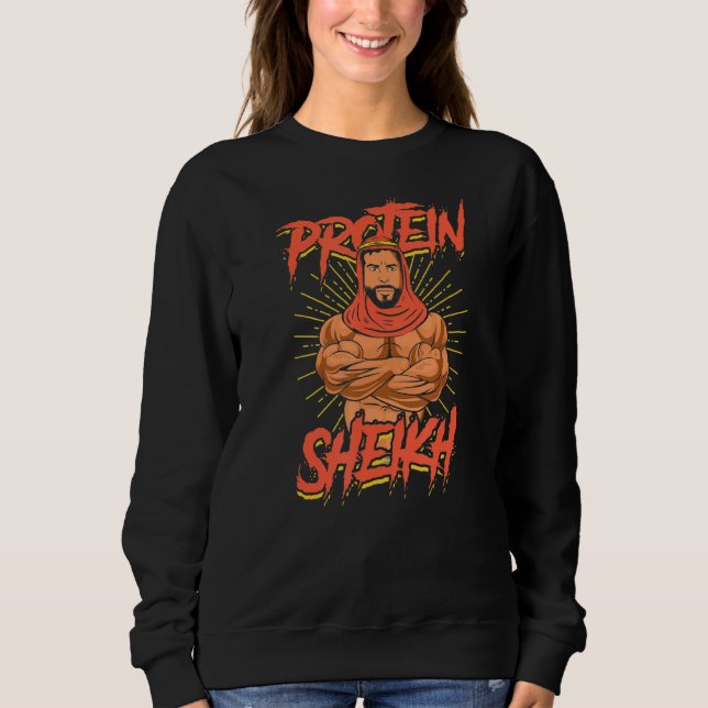 Sweatshirt Protein Sheikh Fit Muscles Et Protein Exercice Li (Devant)