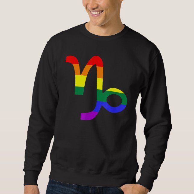 Sweatshirt Proud Capricorn Astrology LGBTQ Zodiac Sign Horosc (Devant)