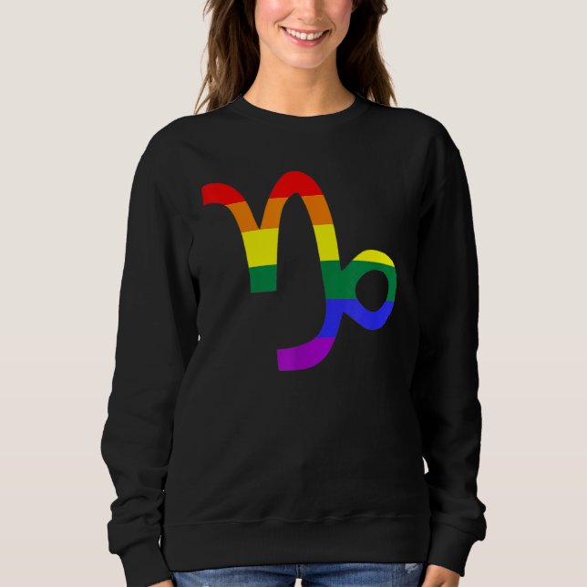 Sweatshirt Proud Capricorn Astrology LGBTQ Zodiac Sign Horosc (Devant)