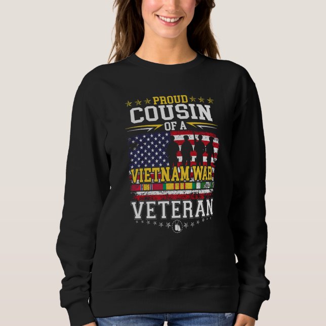 Sweatshirt Proud Cousin Vietnam War Veteran Matching Brother  (Devant)