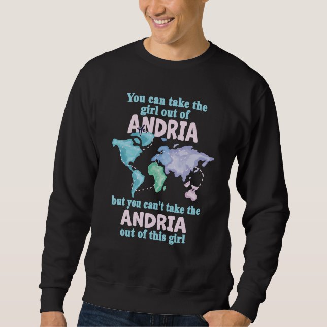 Sweatshirt Proud Girl From Andria Relocation From Andria (Devant)
