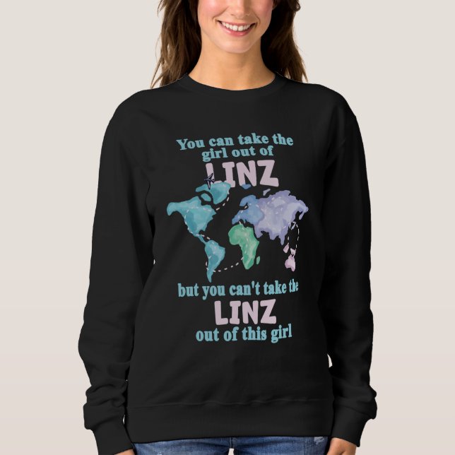 Sweatshirt Proud Girl From Linz Relocation From Linz (Devant)
