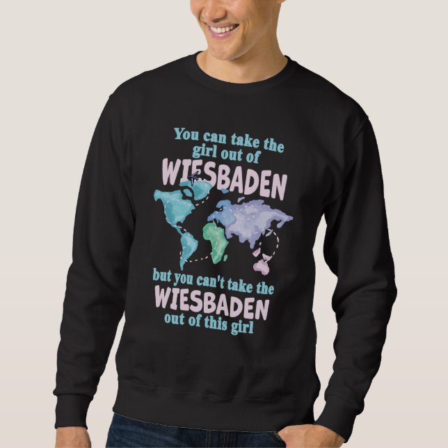Sweatshirt Proud Girl From Wiesbaden Relocation From Wiesbade (Devant)