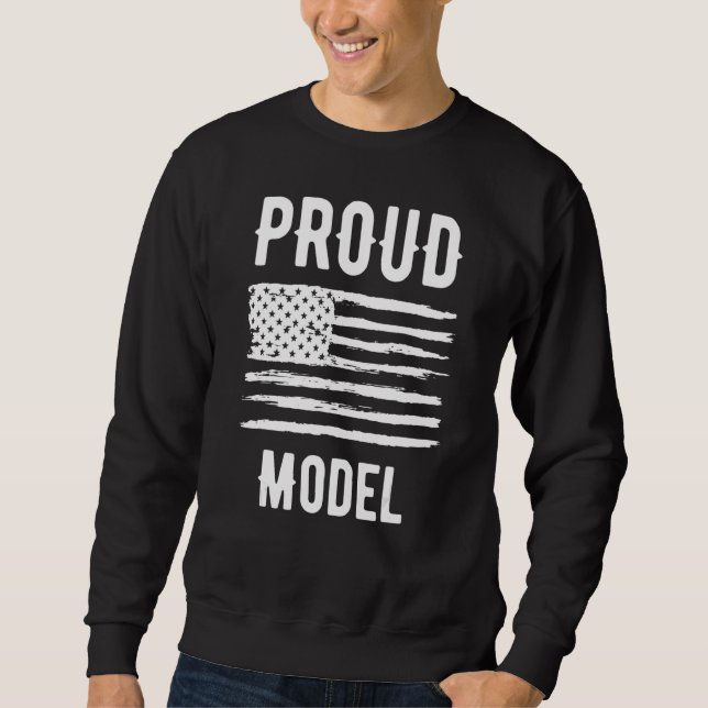 Sweatshirt Proud Music Teacher Profession American Flag (Devant)