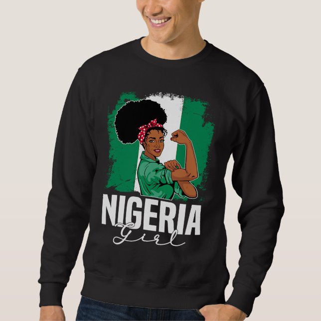 Sweatshirt Proud Of My Nigerian Roots Nigeria BHM BLM Pride A (Devant)