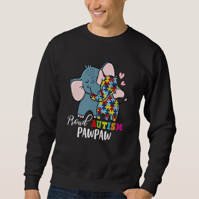 Sweatshirt Proud Pawpaw Autism Awareness Family Matching (Devant)