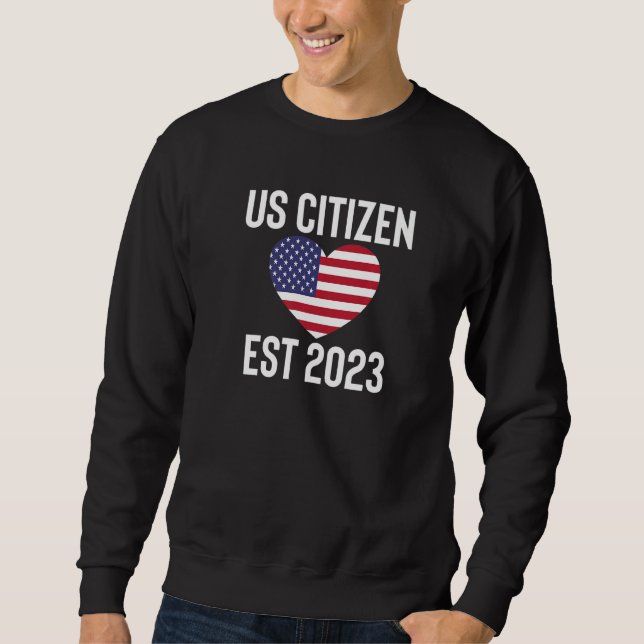 Sweatshirt Proud US Citizenship Decoration American New USA C (Devant)
