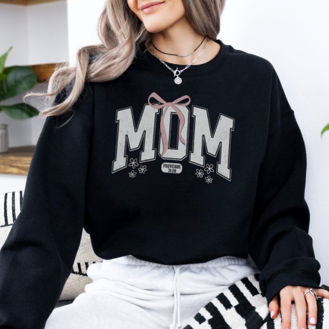Sweatshirt Proverbes chrétiens Maman Coquette Nœud (Créateur téléchargé)