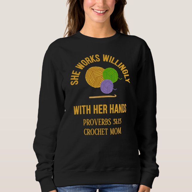 Sweatshirt PROVERBS 31 Crochet Mom Yarn (Devant)