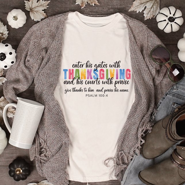 Sweatshirt Psaume 100:4 Entrer Ses Portes Avec Thanksgiving (#christiangift, #psalm1004, #thanksgiving)