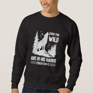 Sweatshirt Psaume 241-2 Wolf Howling Thème chrétien