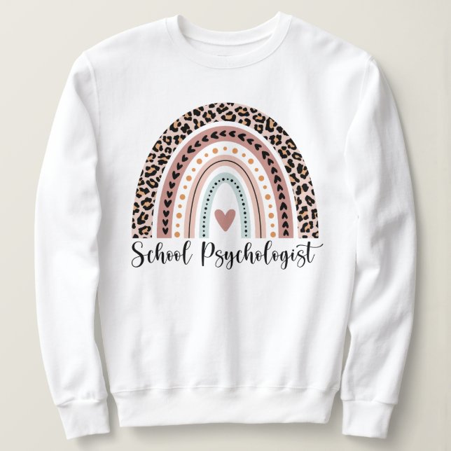 Sweatshirt Psychologue scolaire Rainbow, Psychologue scolaire (Design devant)